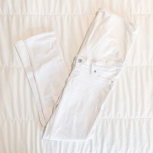 HM Maternity skinny jeans — white, distressed